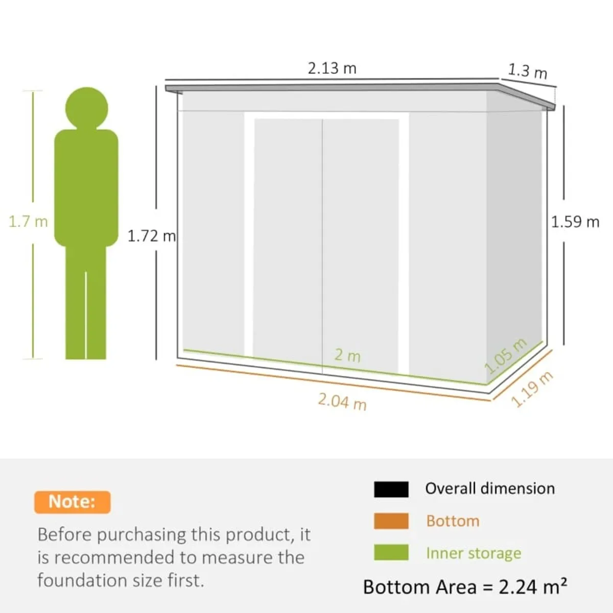 Storage shed with ventilation windows, sliding doo - Image 2