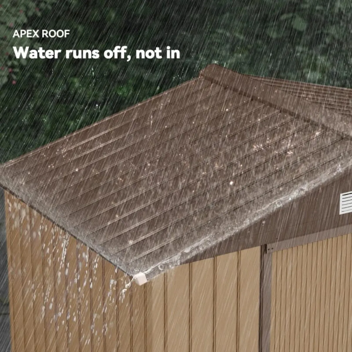 Outdoor Storage Shed, 7ft x 4ft, Large Patio Roofe - Image 2