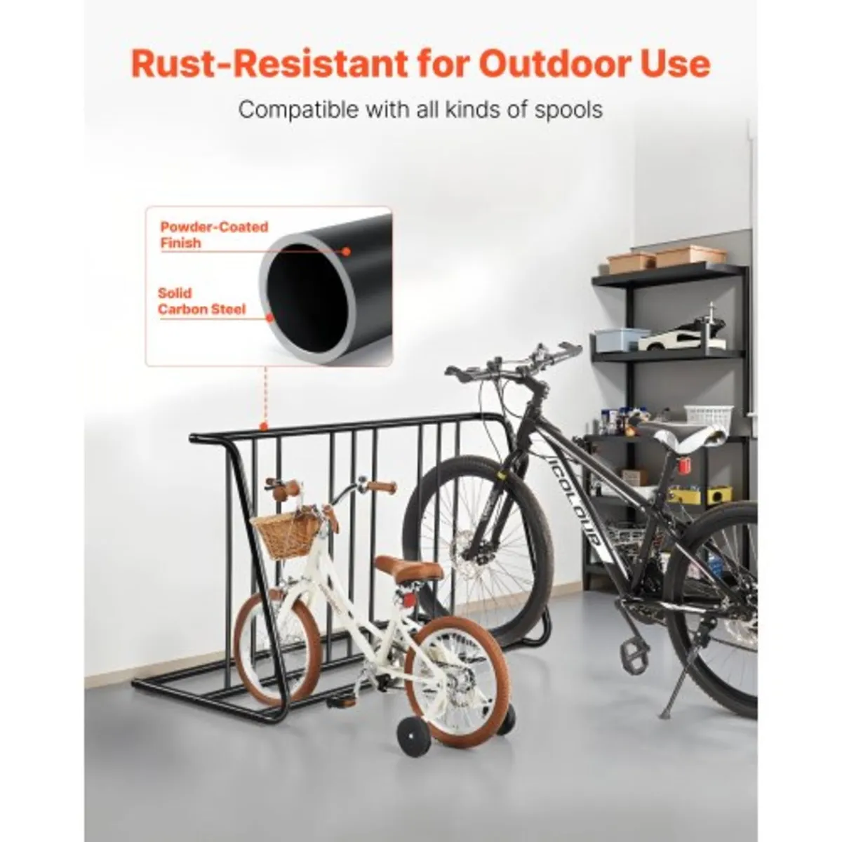 Bike Rack, Fits Tire Width 3 Inch/76.2 mm, Carbon - Image 4