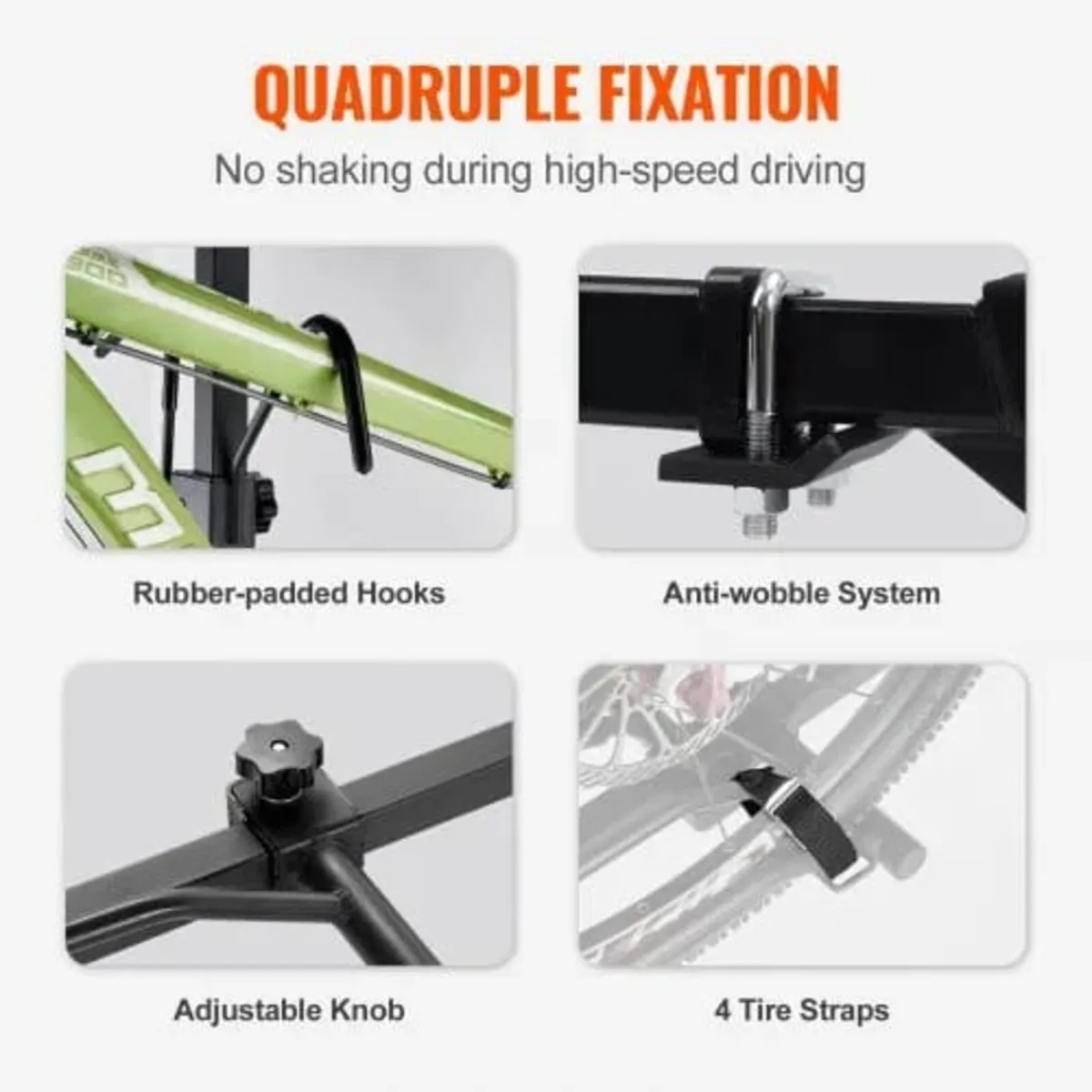 Bike Rack, 2-Bike Platform Style, 80 LBS Max Capac - Image 4
