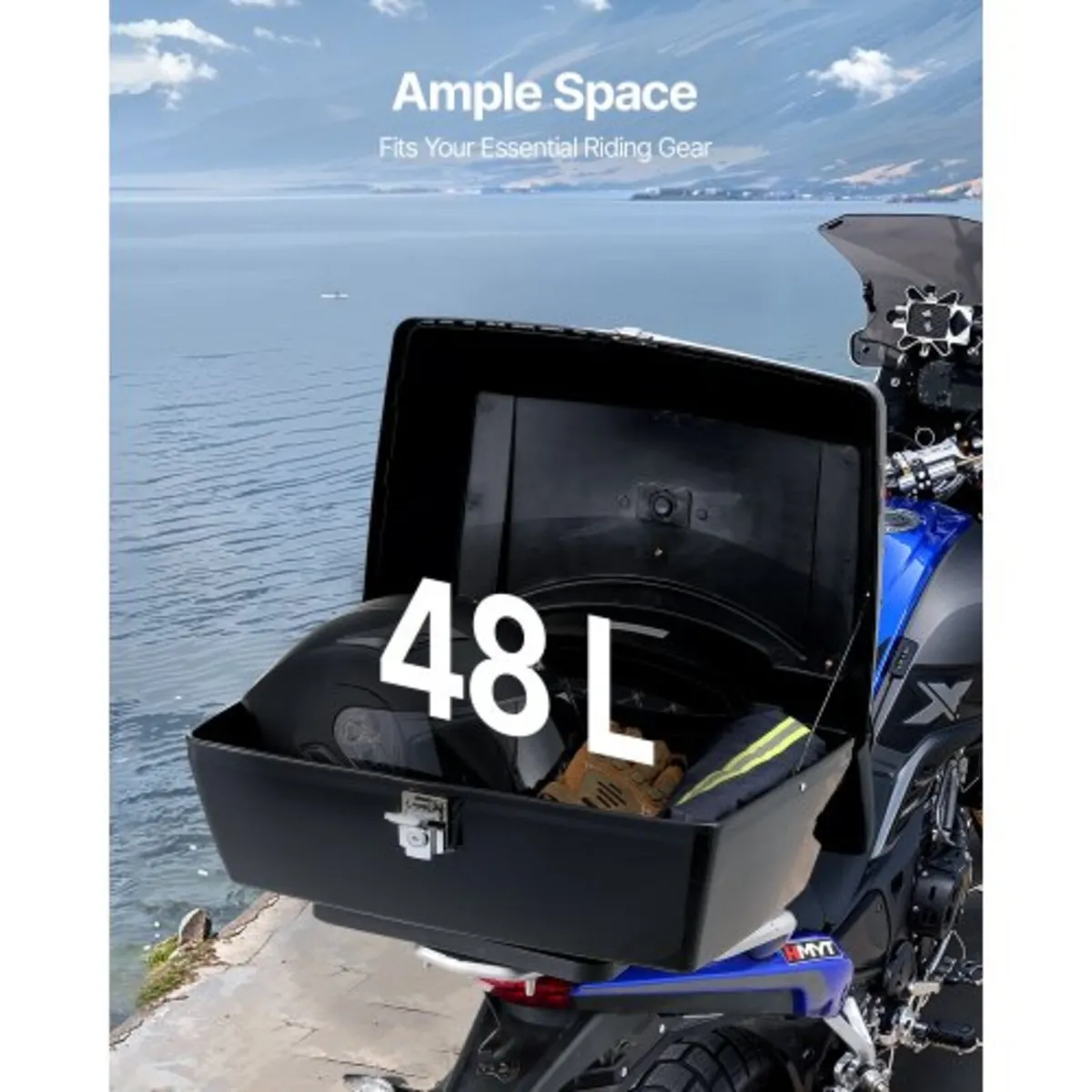 Motorcycle Top Case, Universal Durable PP Material - Image 4