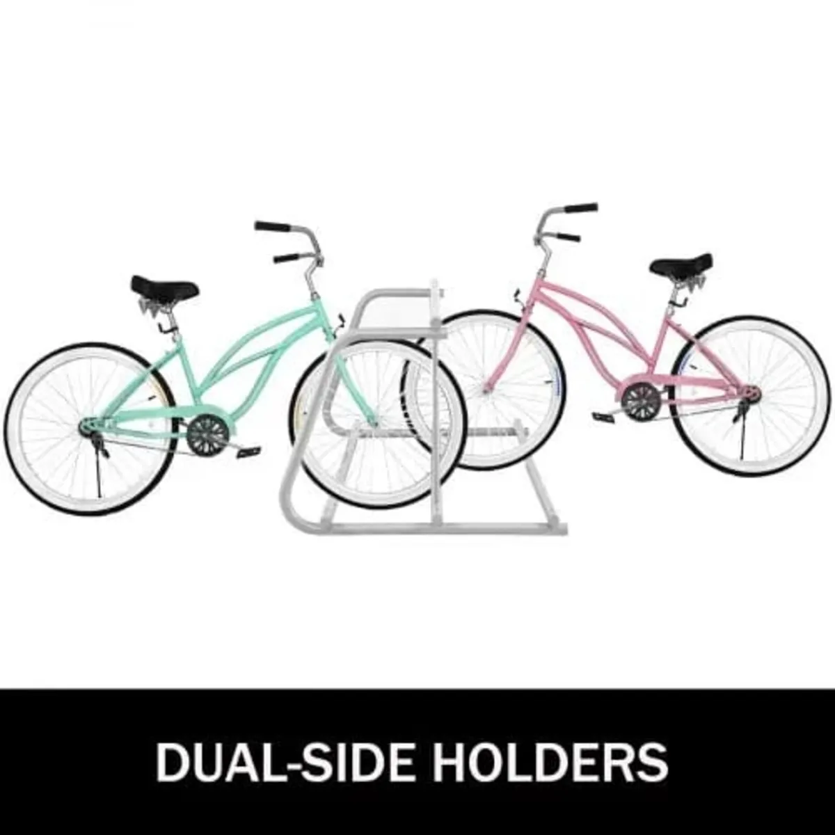 10 Holders Floor Bike Rack, 1.5m Length All-Steel - Image 3