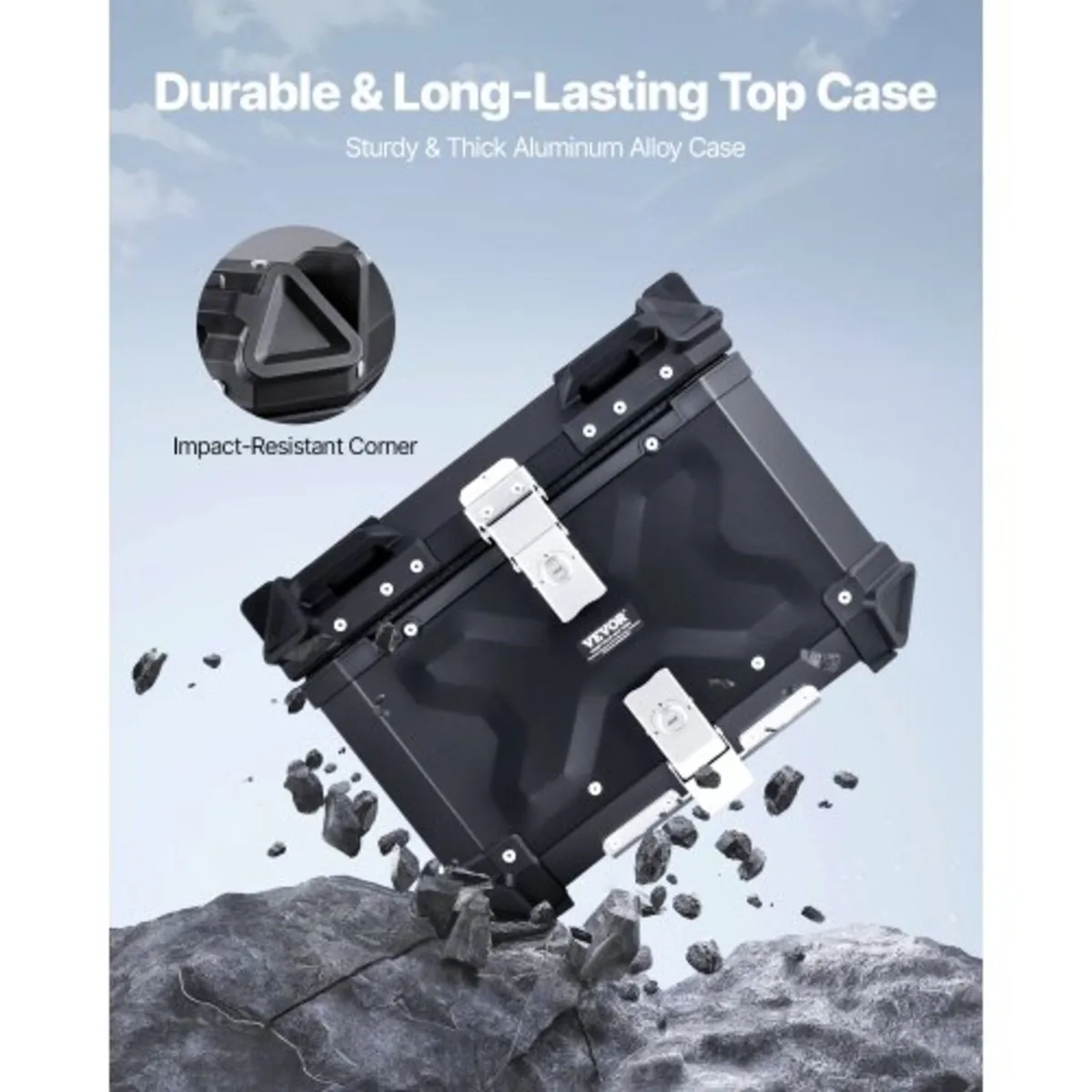 Universal Aluminum Alloy Motorbike Tail Box with L - Image 2