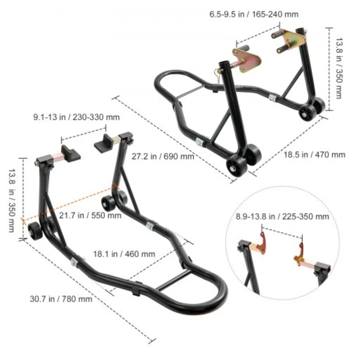 Motorcycle Stand Lift, 0.39 Tons Front Rear Combo - Image 2