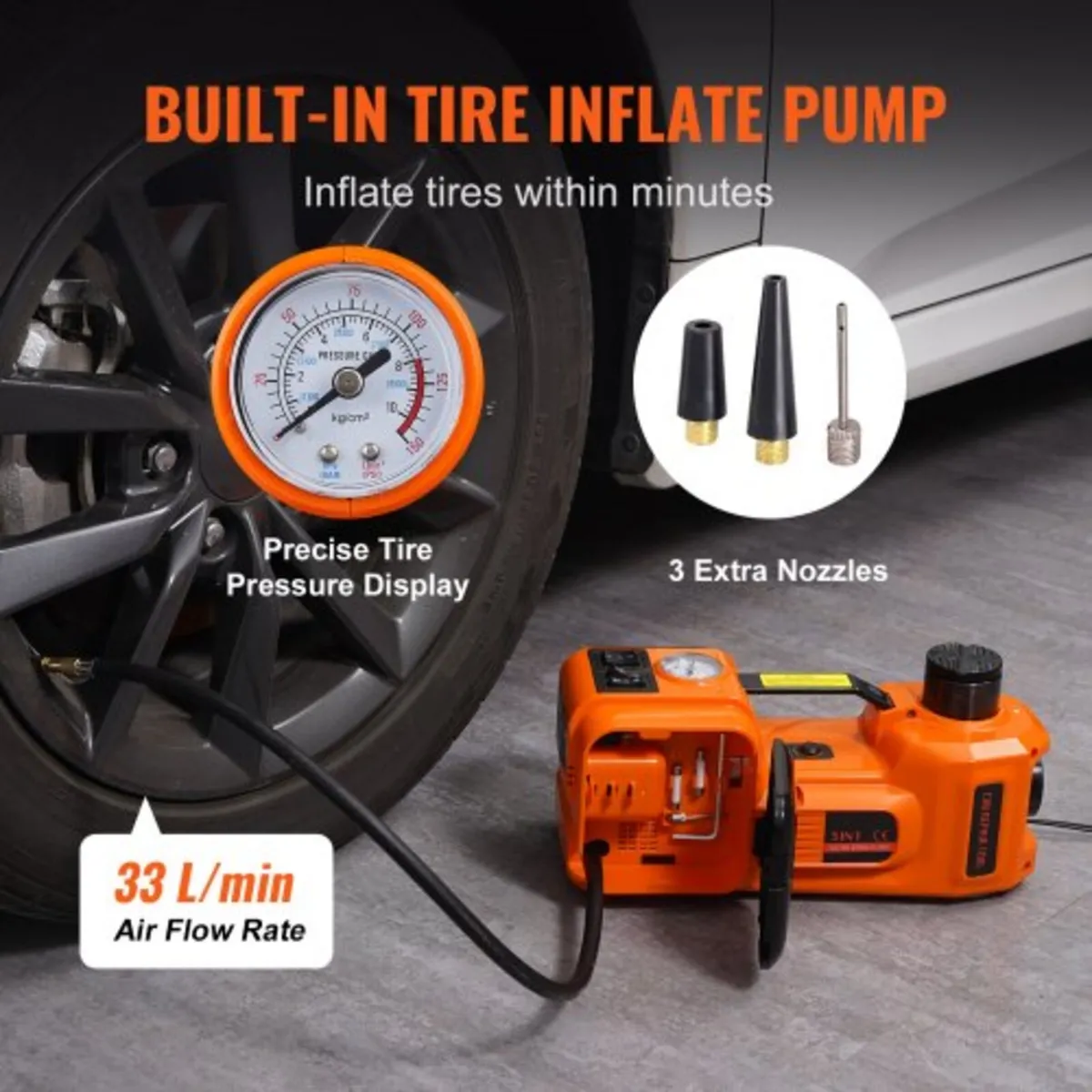 Electric Hydraulic Car Floor Jack 5 Ton 12V Built- - Image 2