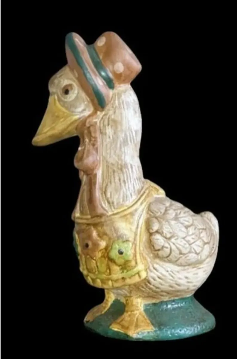 Pristine Vintage Ceramic Dressed Duck Figurine - Image 4