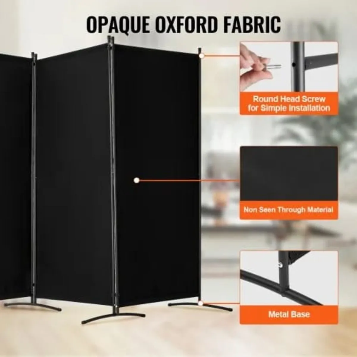 Room Divider, 6.1 ft Room Dividers and Folding Pri - Image 3