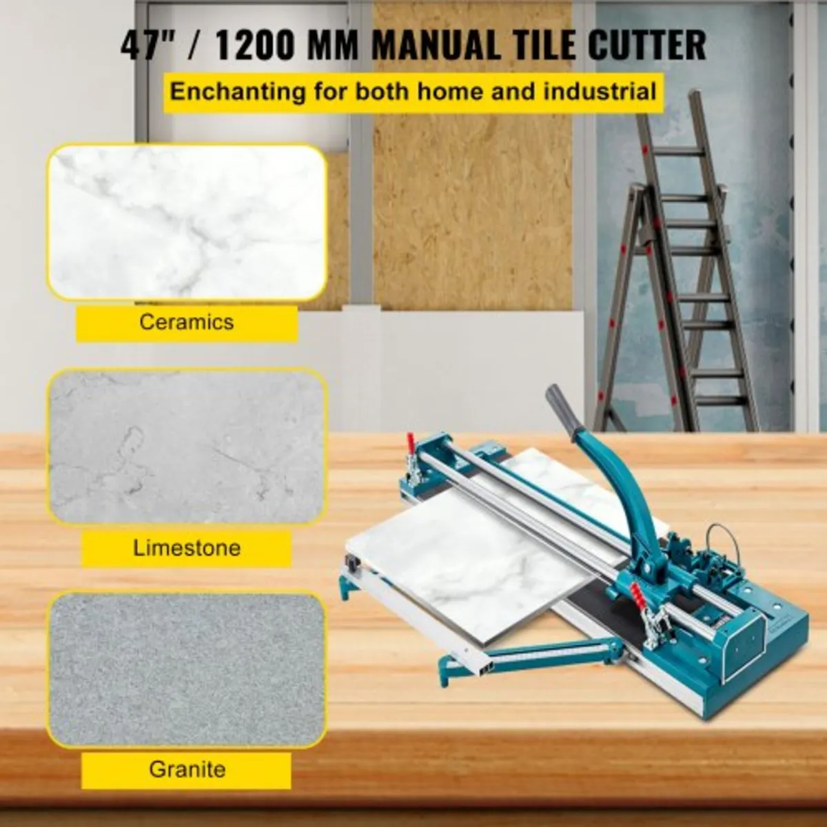 47Inch/1200mm Tile Cutter Double Rail Manual Tile - Image 2