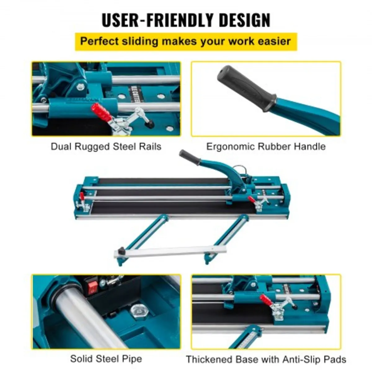 47Inch/1200mm Tile Cutter Double Rail Manual Tile - Image 4