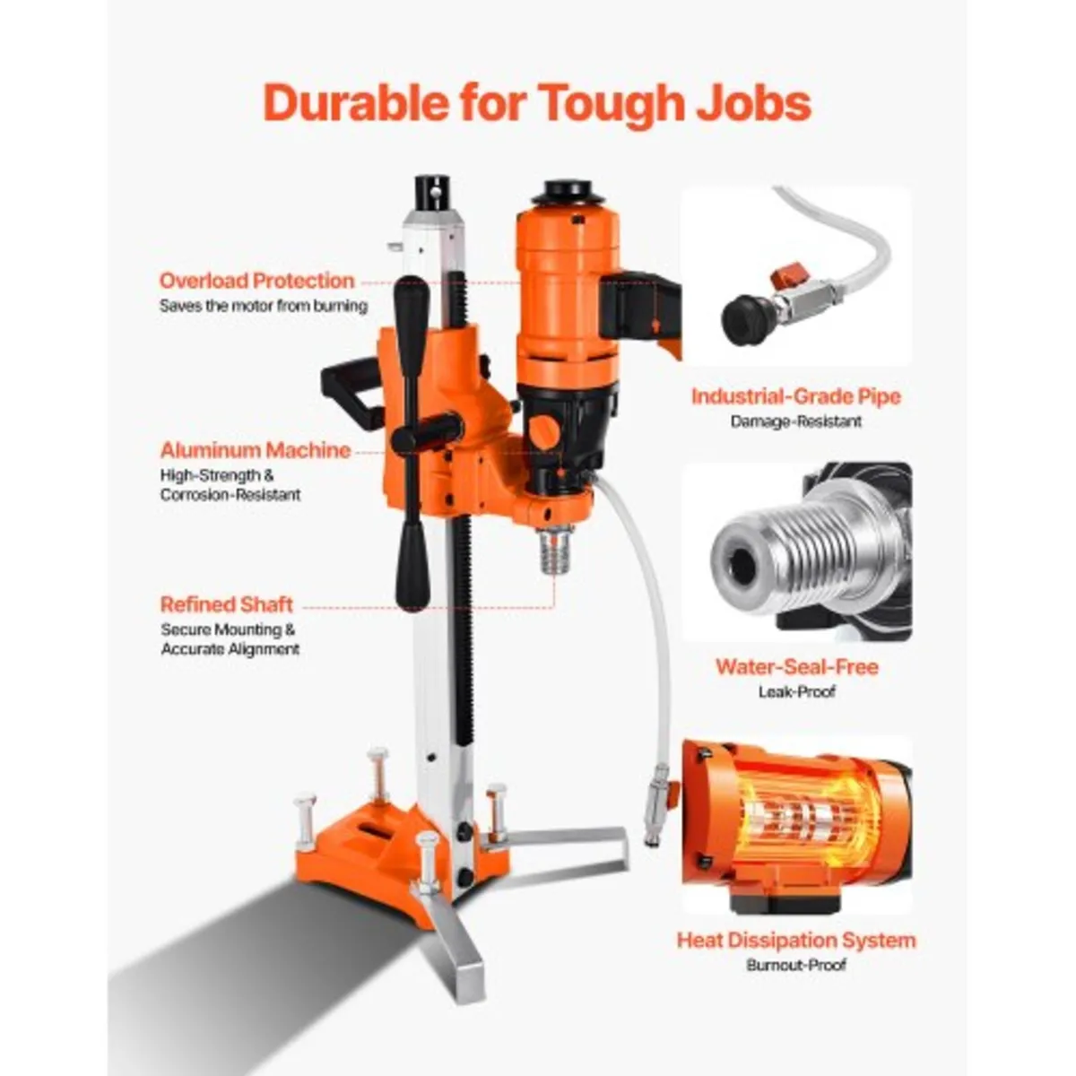 Diamond Core Drilling Machine, 200 mm Drilling Dia - Image 2