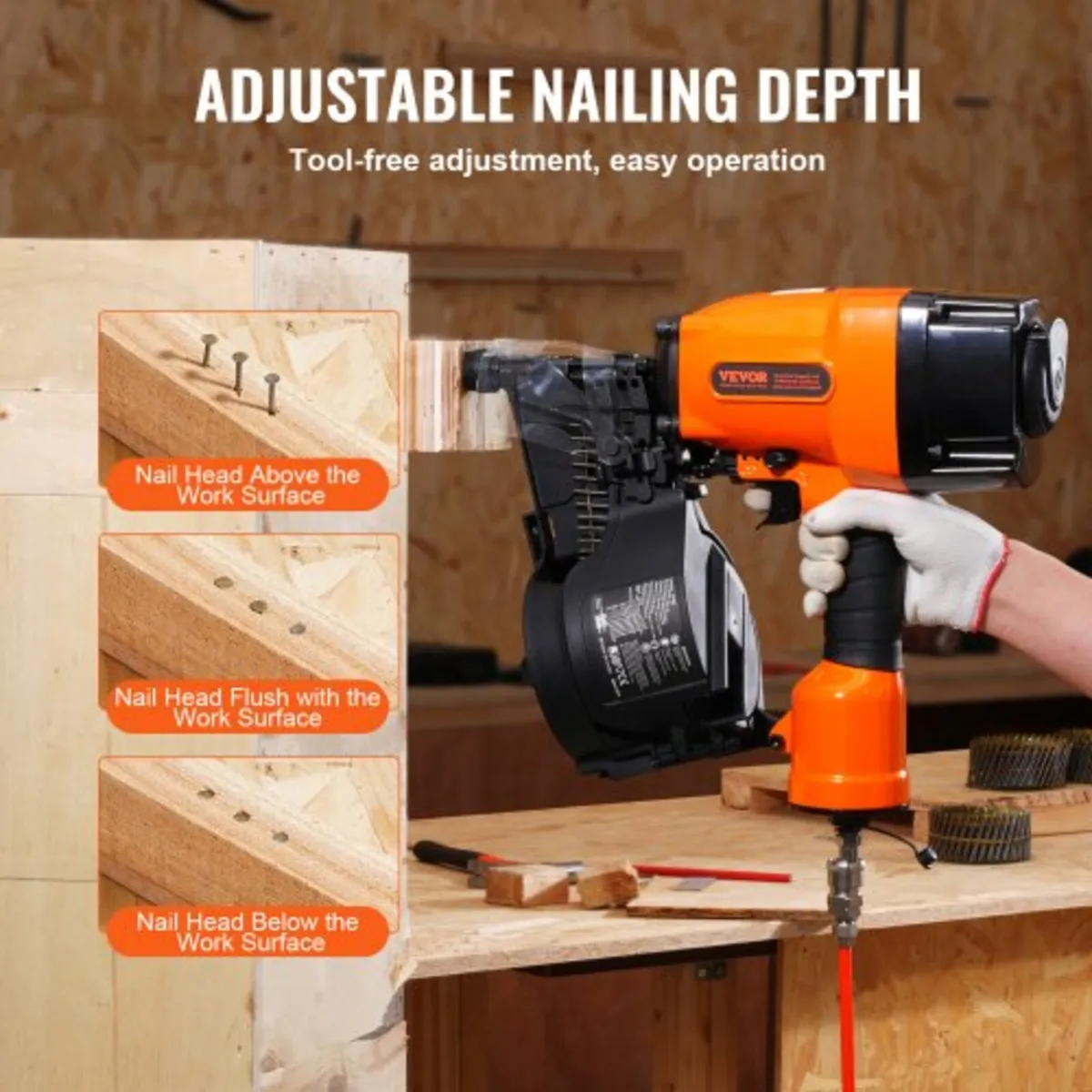 MCN90 Coil Framing Nailer 44.45 mm to 88.9 mm 15 D - Image 3