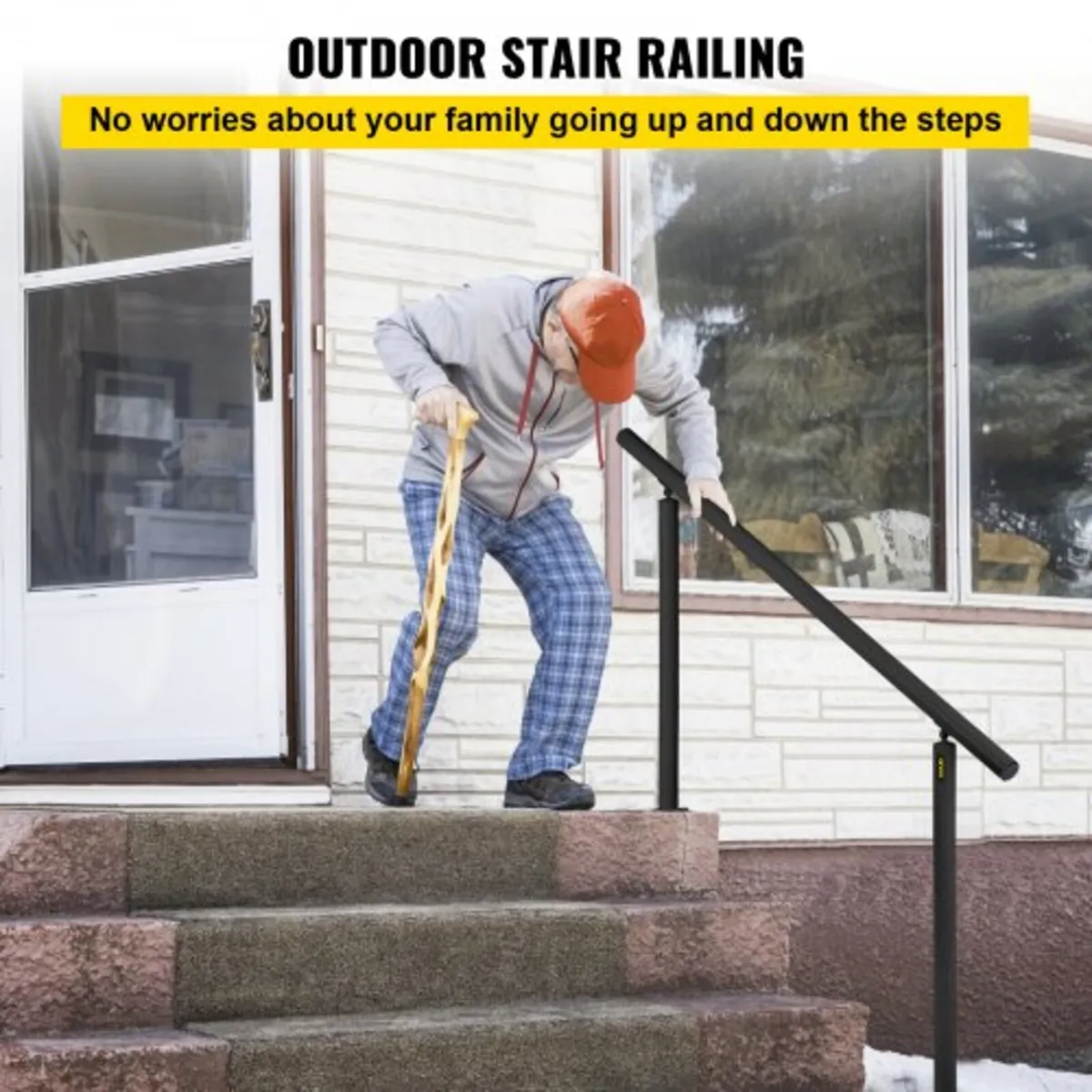 Stair Railing Kit, 152.4 cm Handrails for Outdoor - Image 2