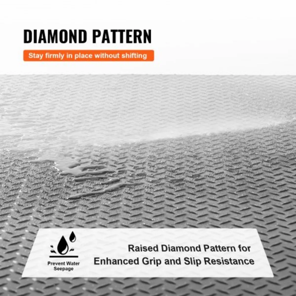 Diamond-Plate Rubber Flooring Roll, 3 mm x 4 ft x - Image 2