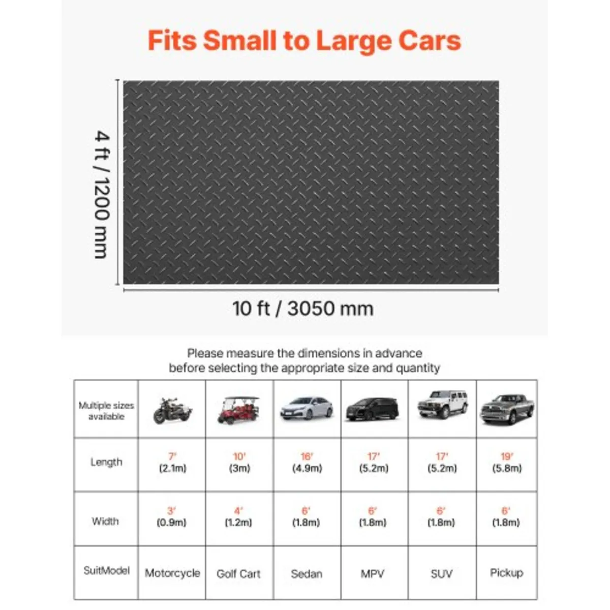 Garage Floor Roll, 1.2 x 3.05 m Garage Flooring Ma - Image 2