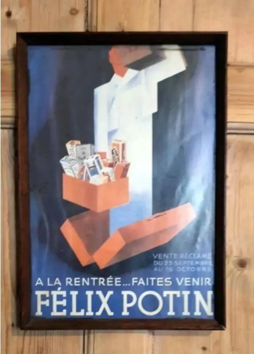 Framed Vintage Félix Potin Art Deco Ad' - Image 4