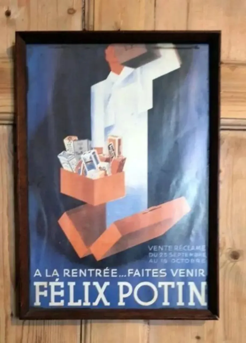 Framed Vintage Félix Potin Art Deco Ad' - Image 3