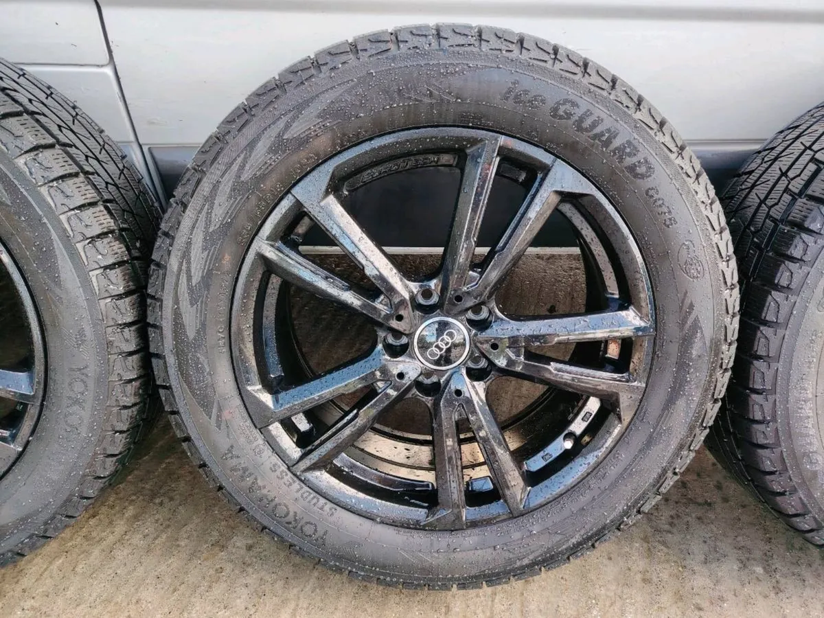 18" VW Tiguan / Audj A3 black alloys with tyres - Image 3