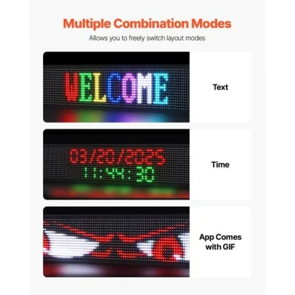 Programmable LED Sign, P10 Full Color Flexible Dig - Image 4