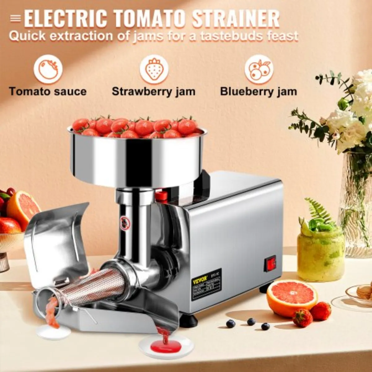 Electric Tomato Strainer 370W Tomato Milling Machi - Image 3