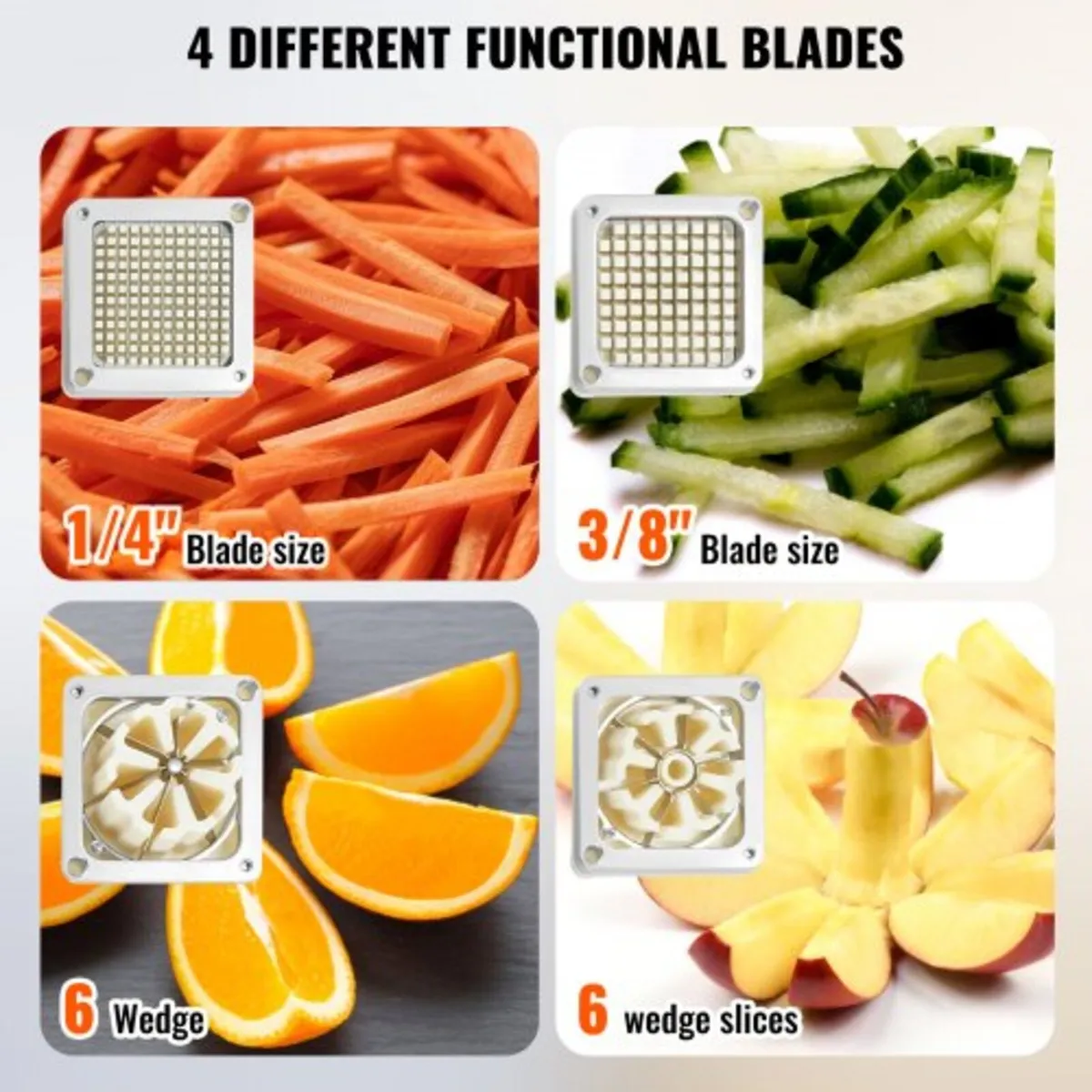 Commercial French Fry Cutter with 4 Replacement Bl - Image 3