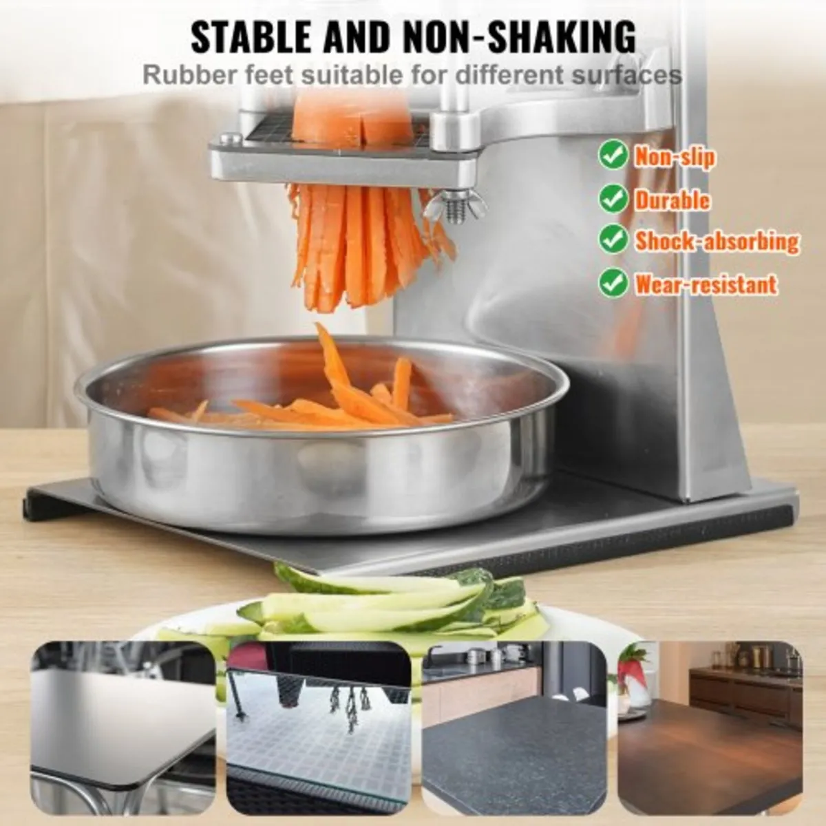 Commercial French Fry Cutter with 4 Replacement Bl - Image 4