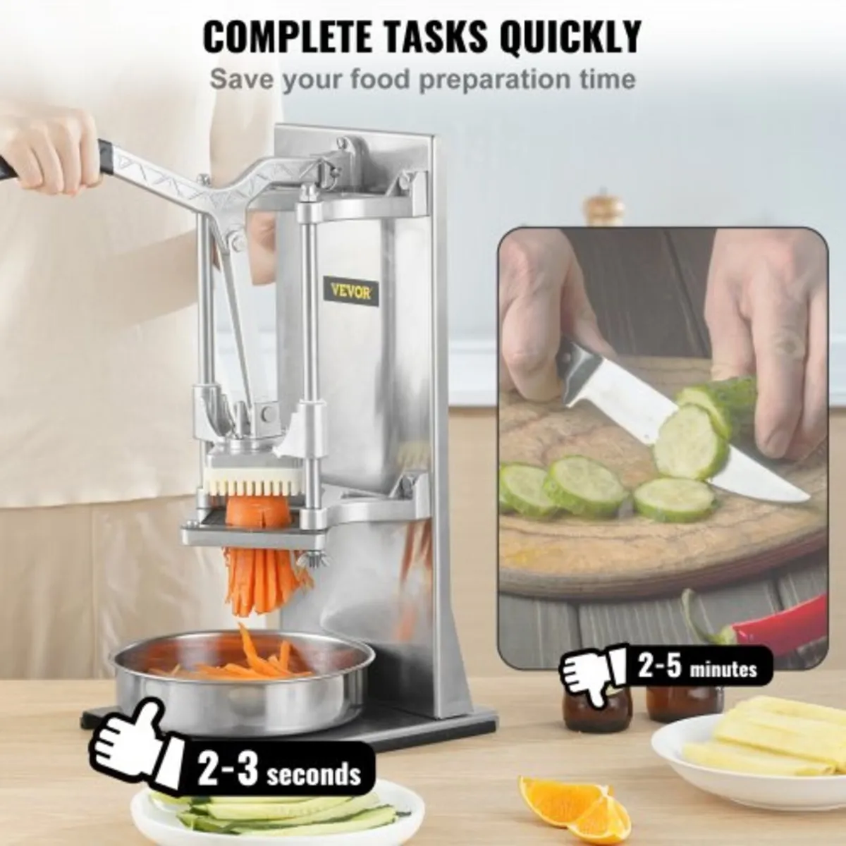 Commercial French Fry Cutter with 4 Replacement Bl - Image 2