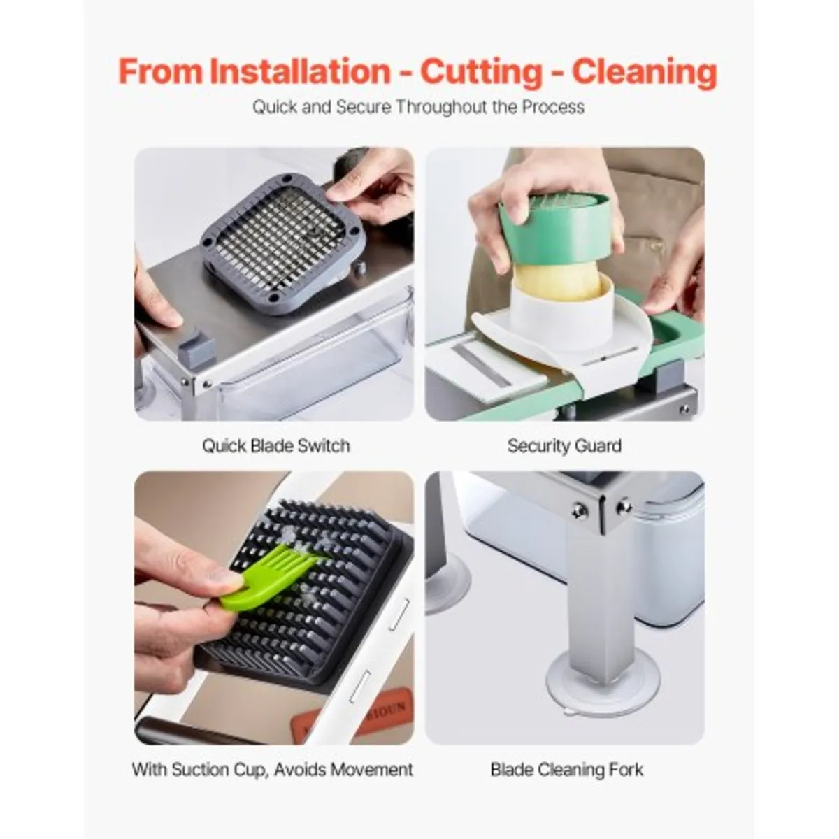Vegetable Chopper Mandoline Slicer, All-in-1 Food - Image 4