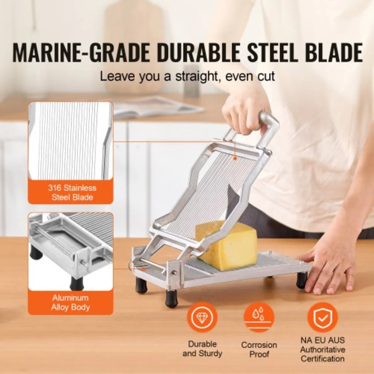 Cheese Cutter with Wire, 0.2" Ultra-Thin Cheeser B - Image 2