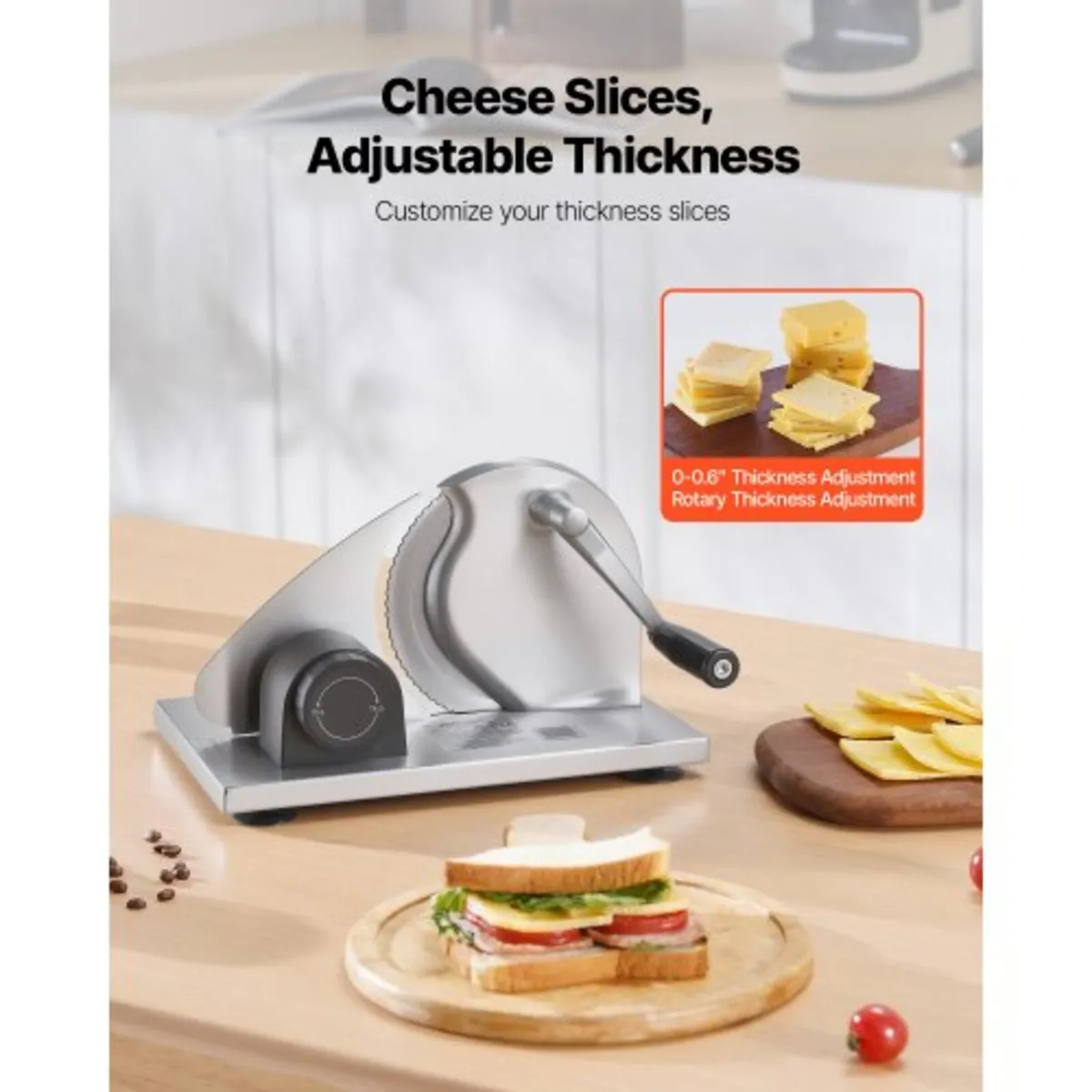 Manual Bread Slicer, 0-15mm Adjustable Thickness C - Image 4