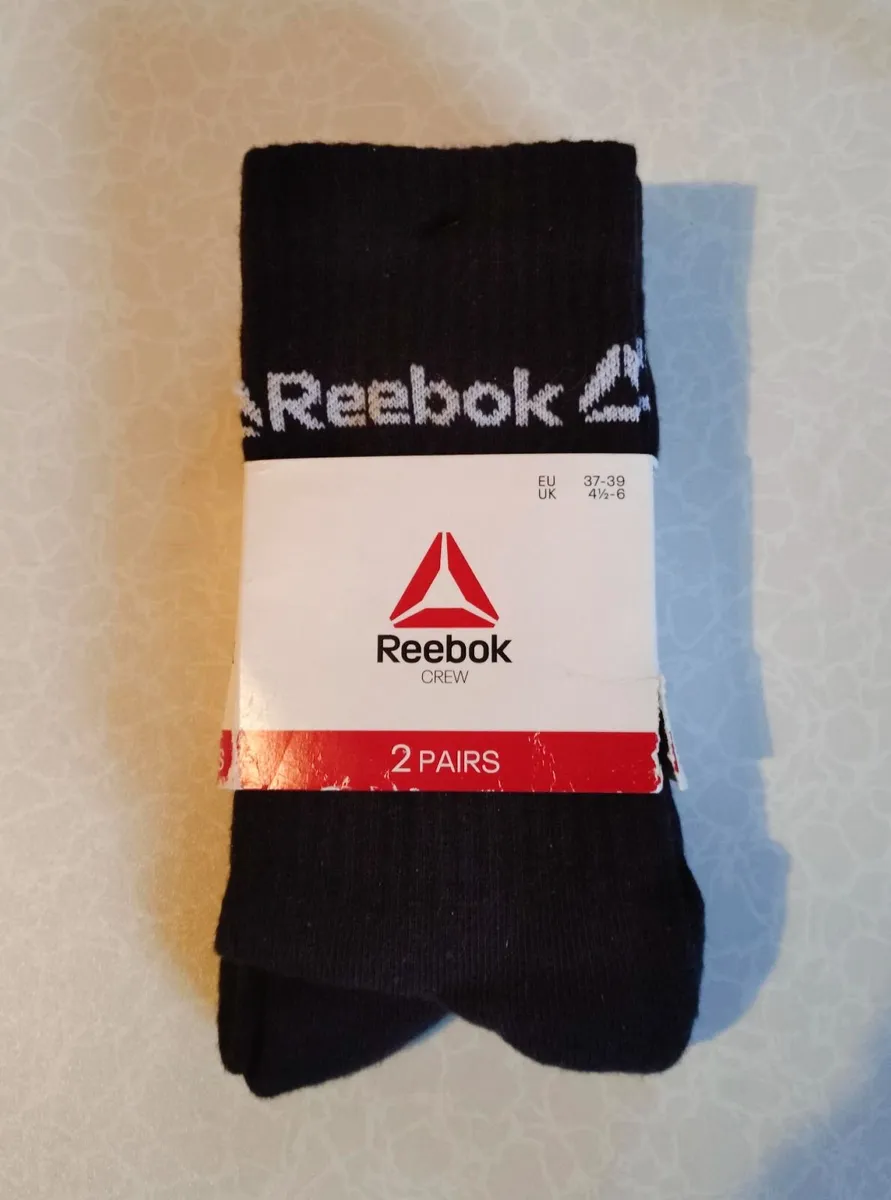 2 Pairs Of Black Reebok Crew Socks (new). - Image 1