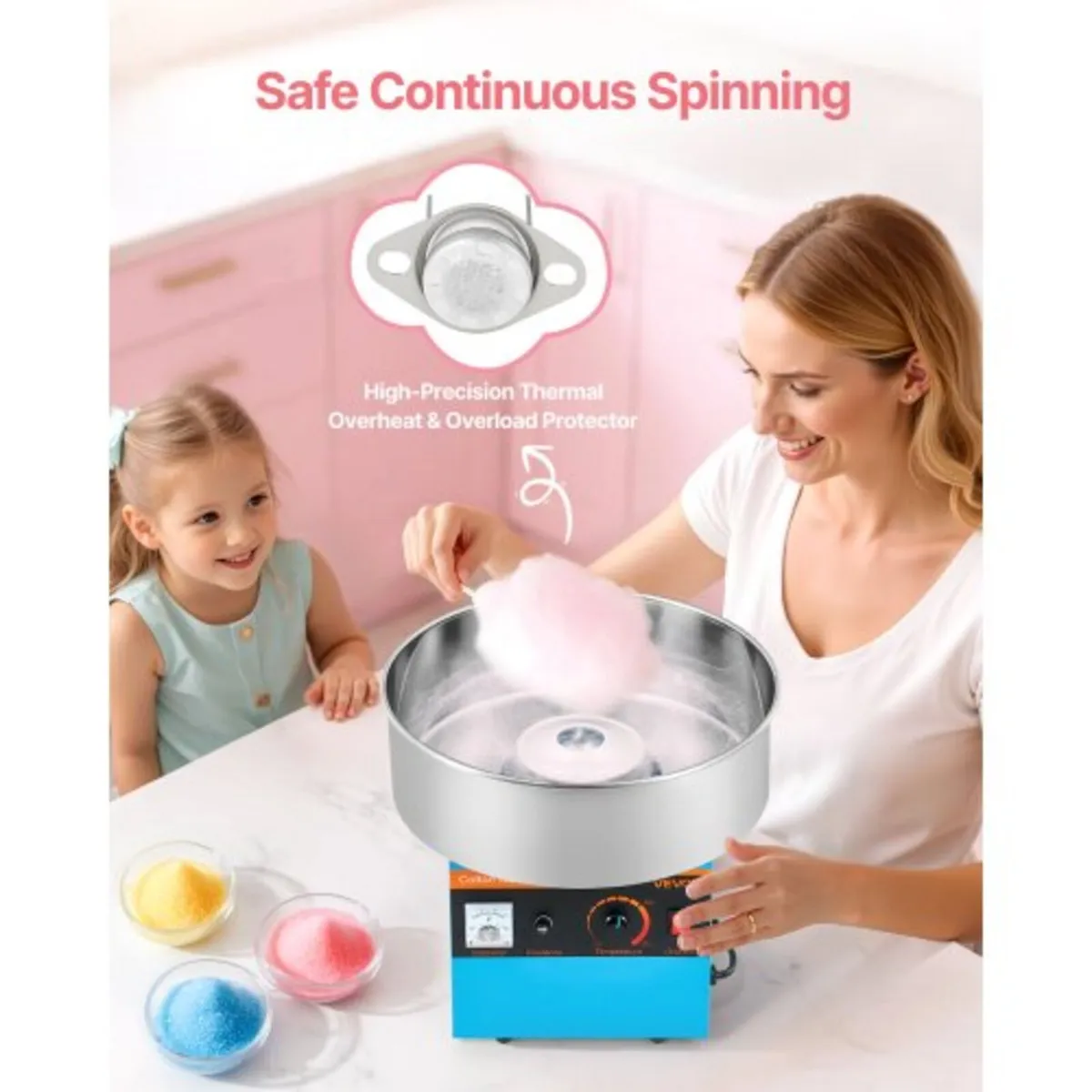 Cotton Candy Machine Commercial, 1000W Electric Ca - Image 3