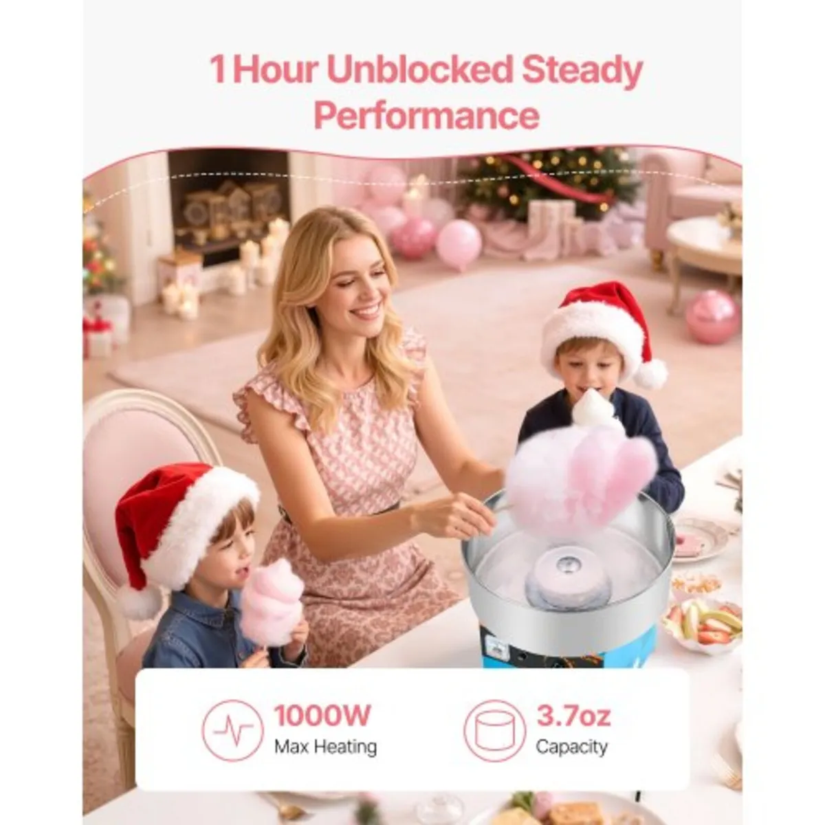 Cotton Candy Machine Commercial, 1000W Electric Ca - Image 4