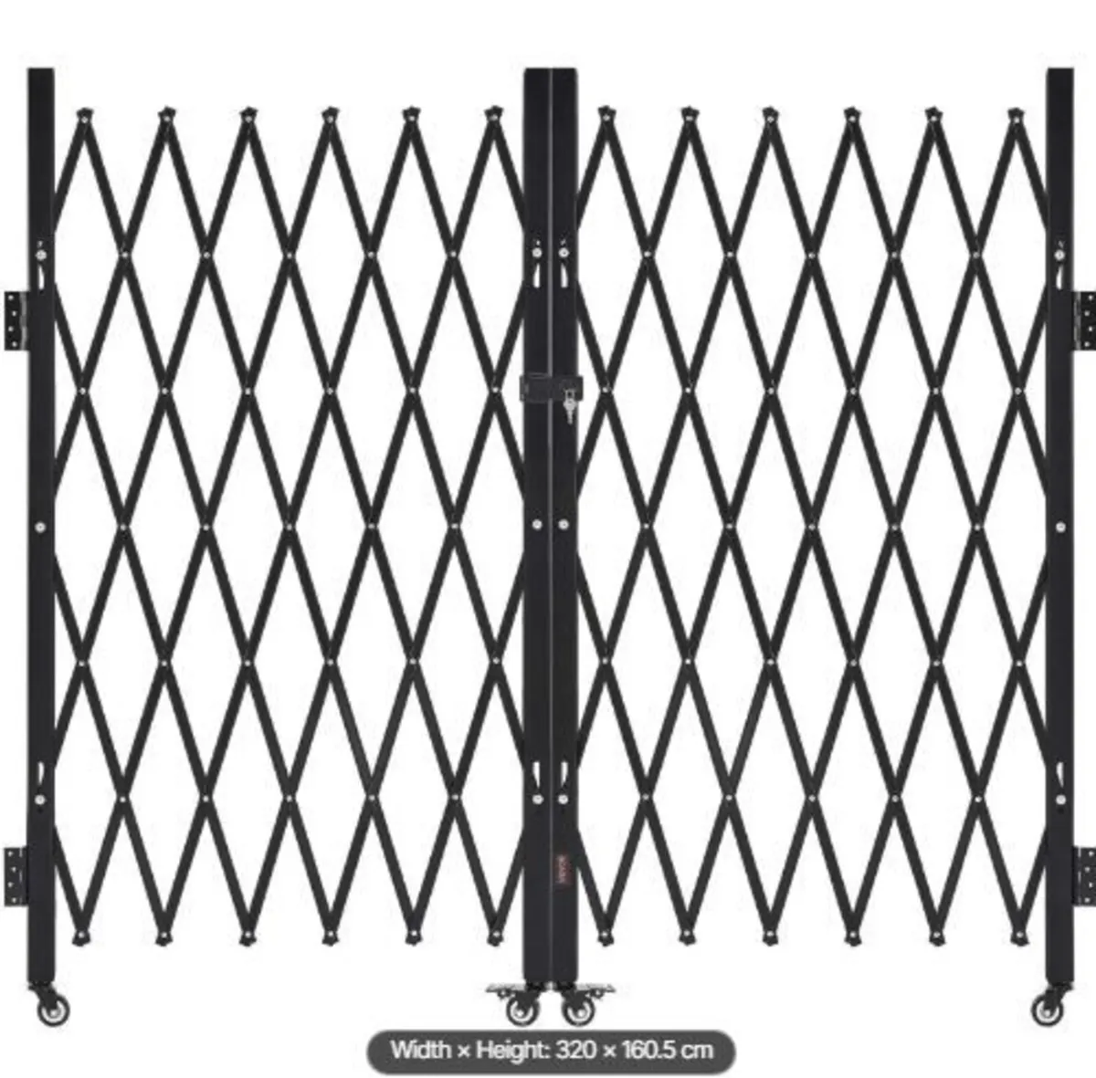 Double Folding Security Gate, Lockable - Image 2