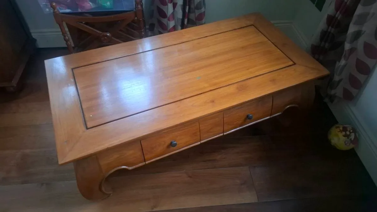 Solid Teak Coffee Table - Image 2