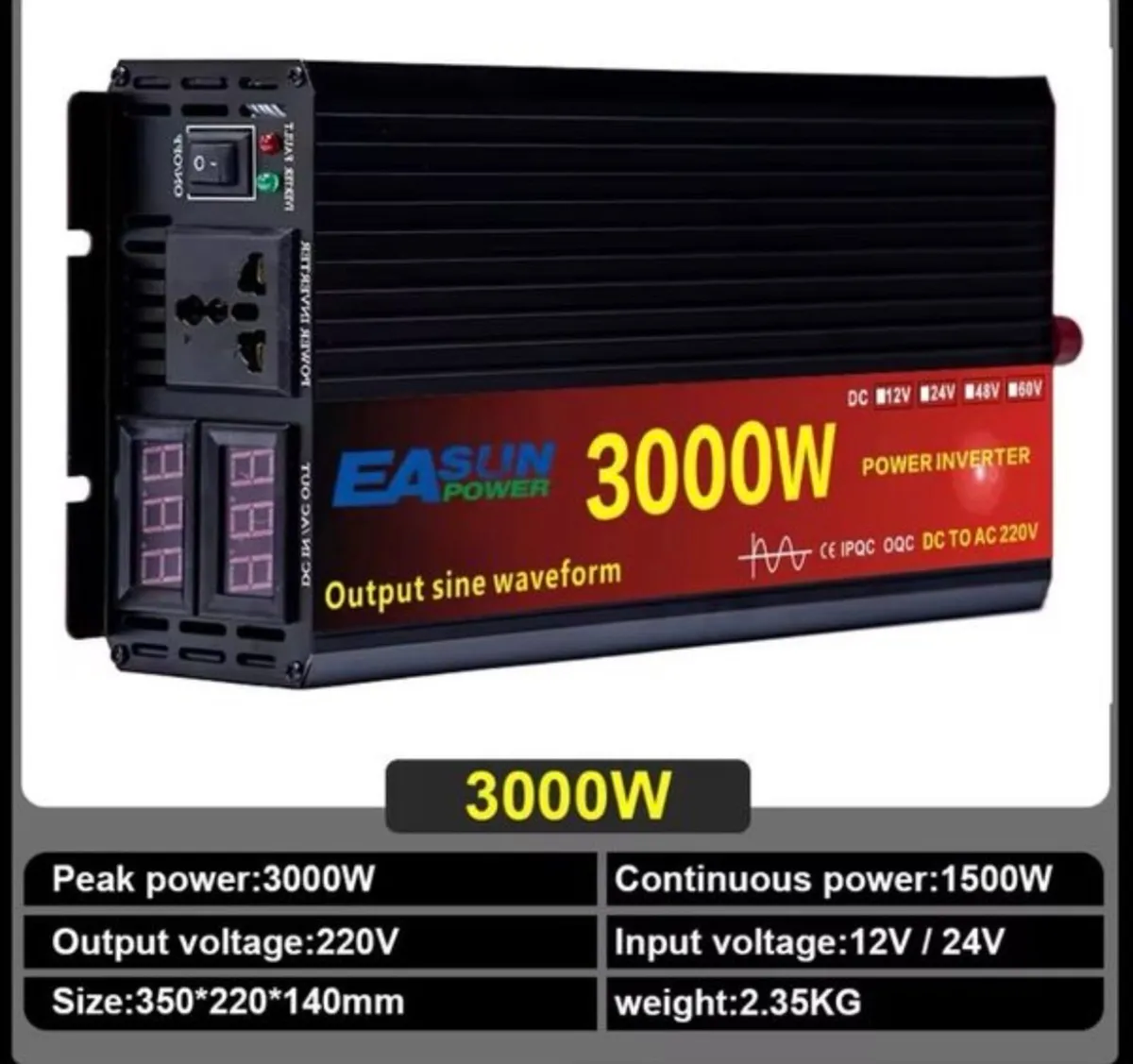 New Pure Sine Wave Inverter 12v 3000W - Image 4