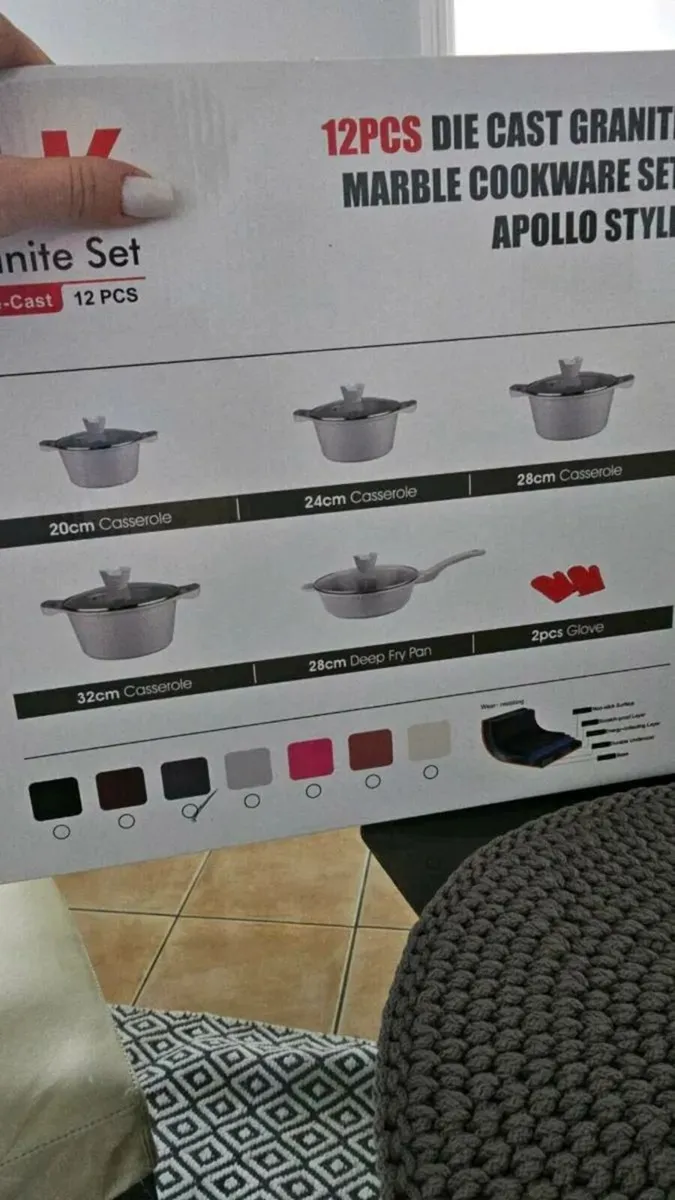 Marble cookware set brand new kitchen pots - Image 2
