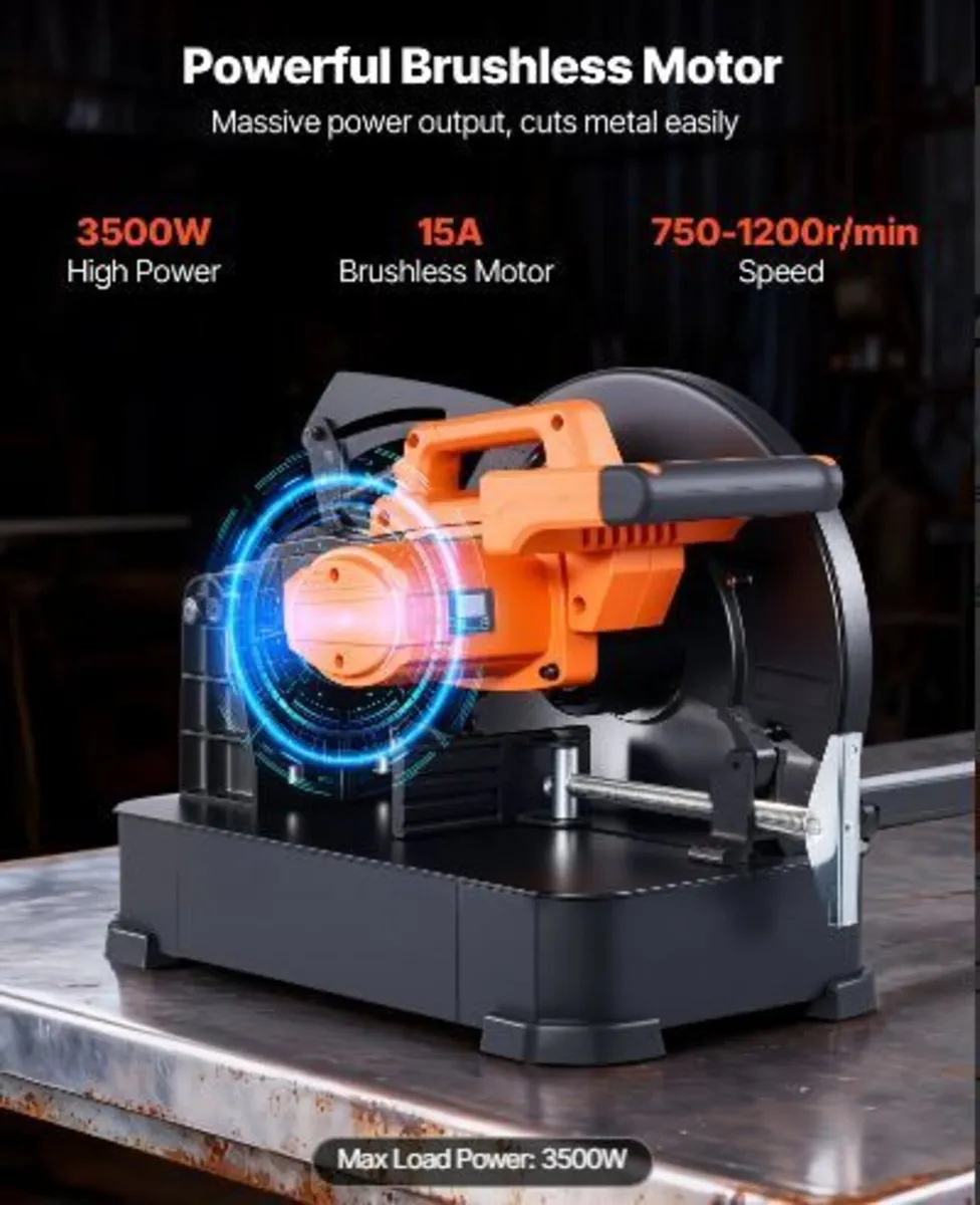 Chop Saw, 355 mm Stainless Steel Cold Cut Blade - Image 2