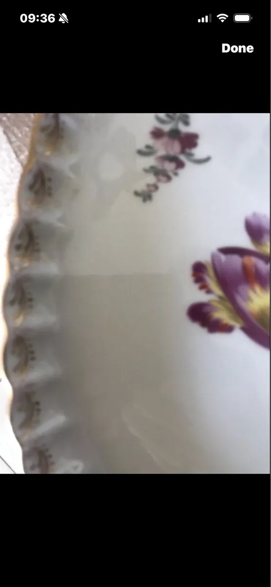 Antique Hand Painted Meissen Dish - Image 3