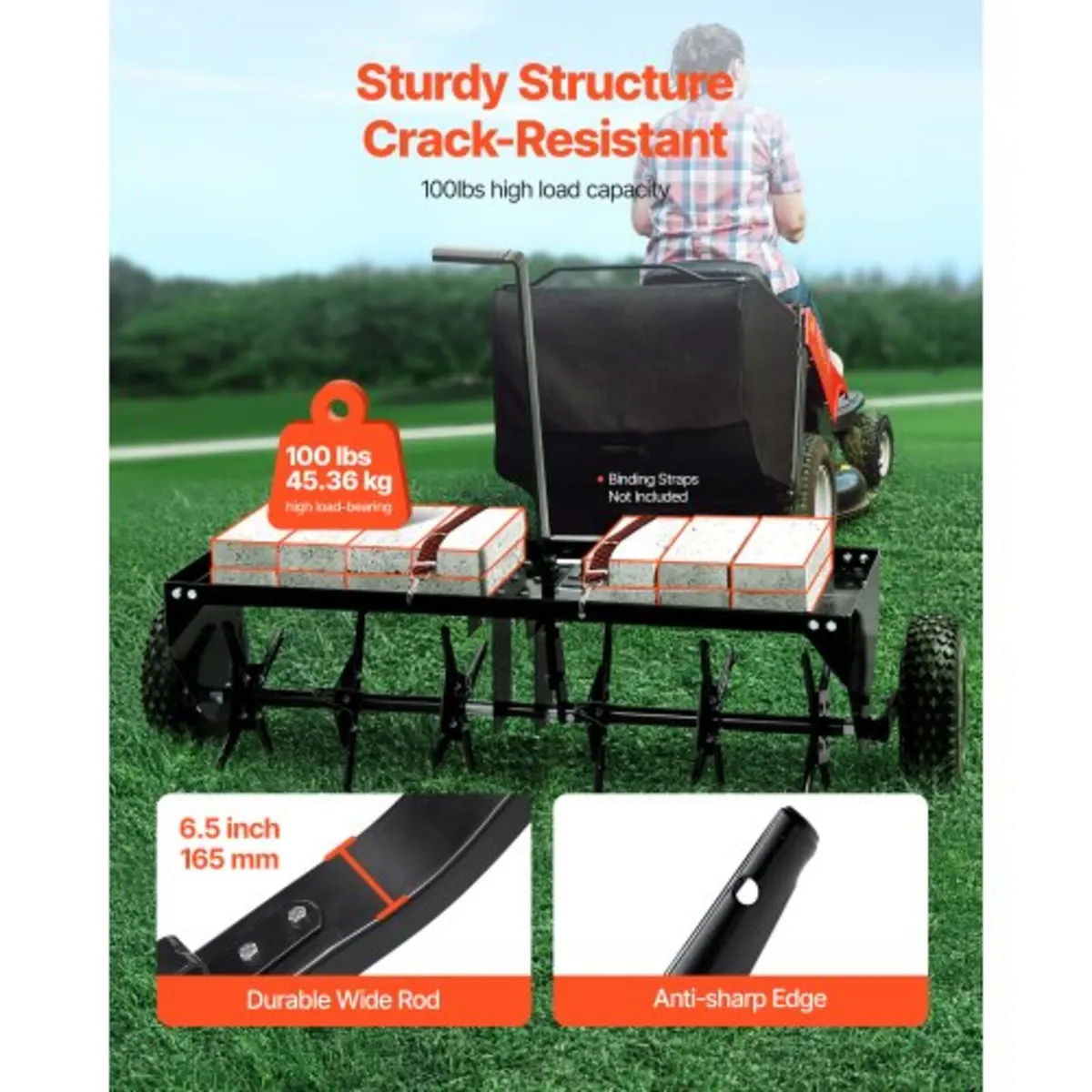 Tow Behind Plug Aerator, 40-Inch Tow Behind Lawn P - Image 3