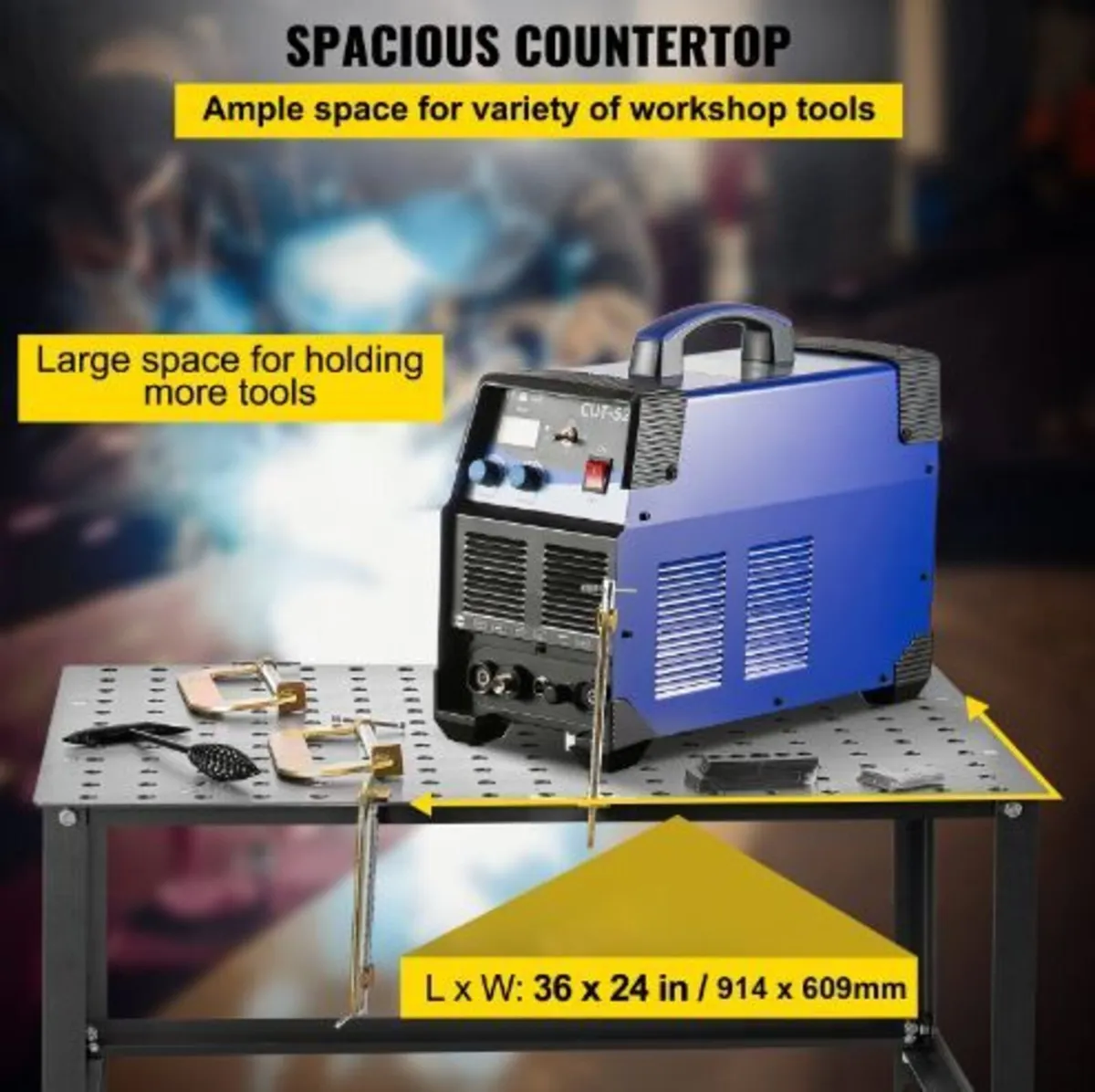 Welding Table 36" x 24", 800LBS Capacity - Image 2