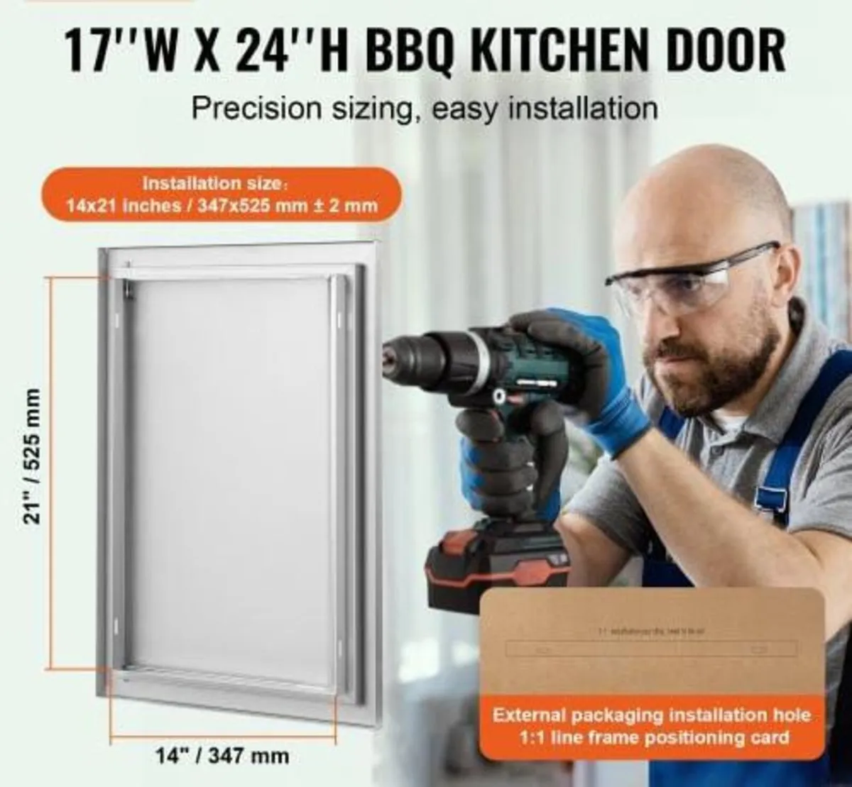 BBQ Access Door, 432x610 mm Single Outdoor Kitchen - Image 4