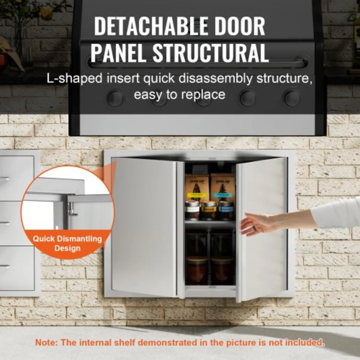 BBQ Access Door, 787x609 mm Double Outdoor Kitchen - Image 4