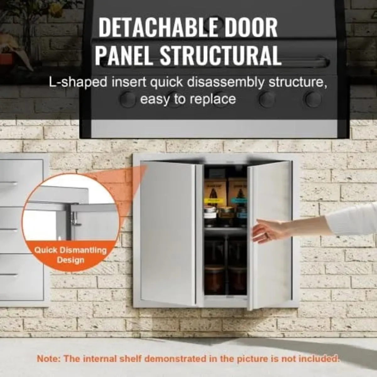 BBQ Access Door, 660x610 mm Double Outdoor Kitchen - Image 4