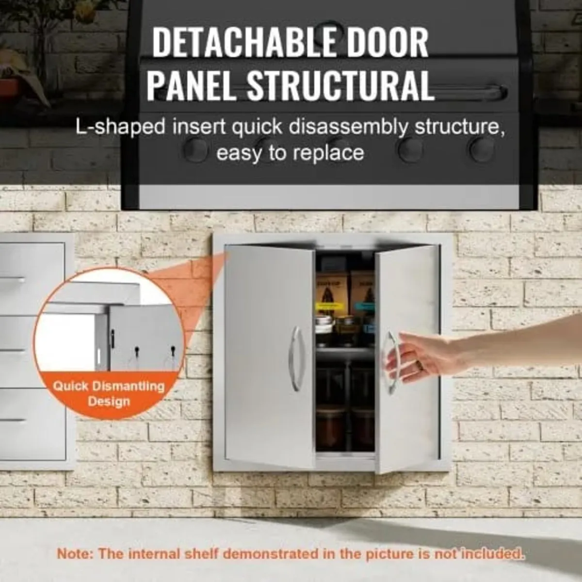 BBQ Access Door, 610x610 mm Double Outdoor Kitchen - Image 4