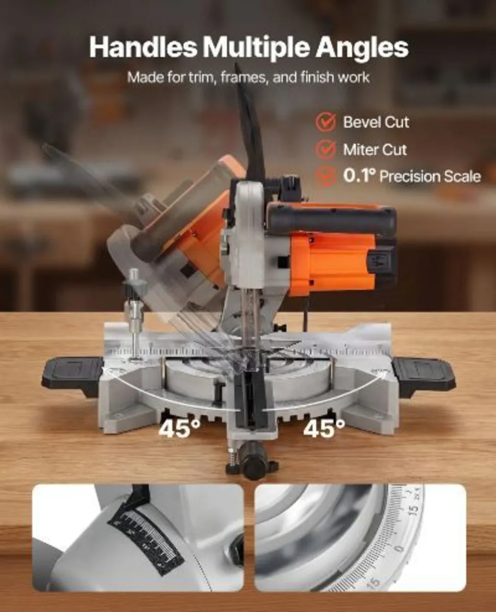 Sliding Compound Miter Saw, 254 mm Blade, 1800W - Image 2