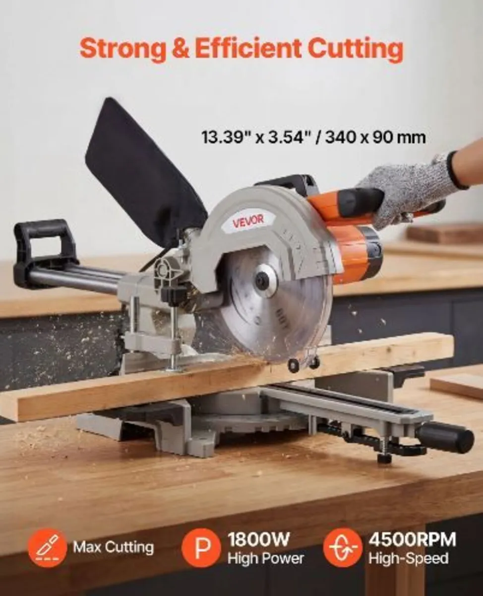 Sliding Compound Miter Saw, 254 mm Blade, 1800W - Image 3