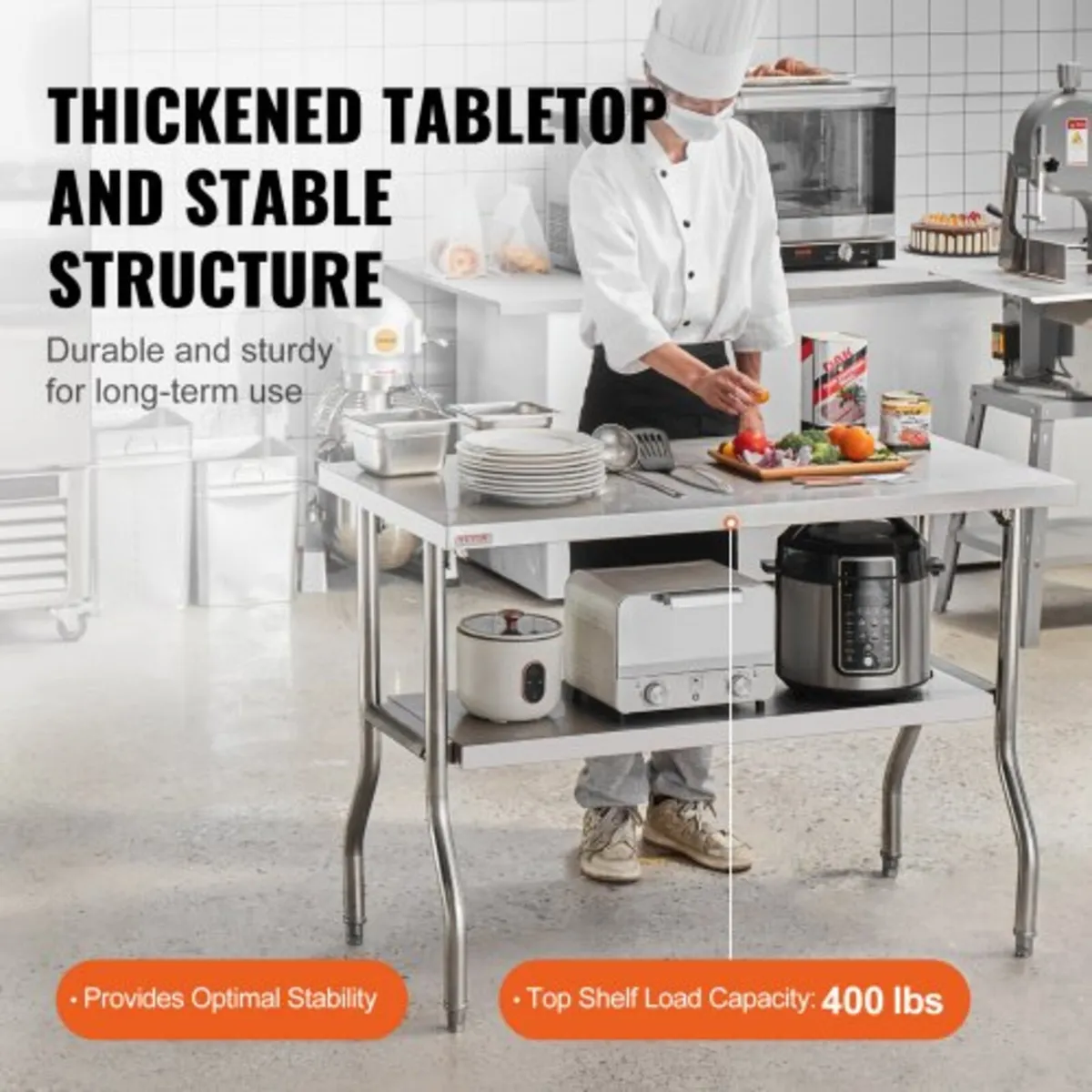 Commercial Worktable Workstation 121.9x61 cm Foldi - Image 3