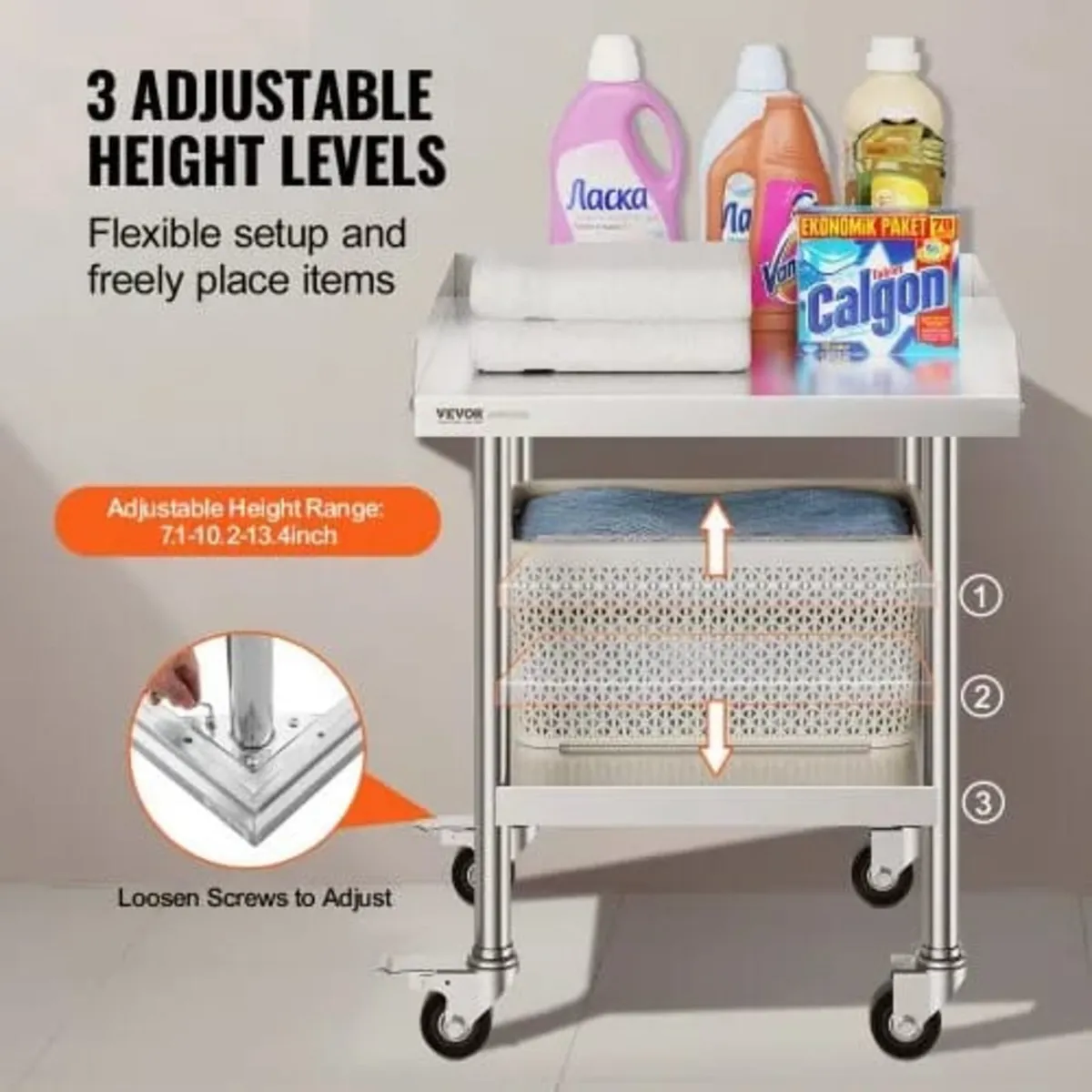 Stainless Steel Work Table 61x61 cm Commercial Foo - Image 4