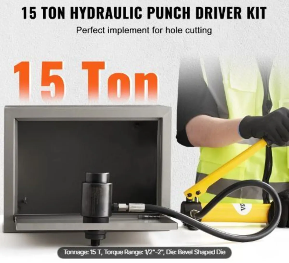 15 Ton Hydraulic Knockout Punch Driver Kit - Image 4