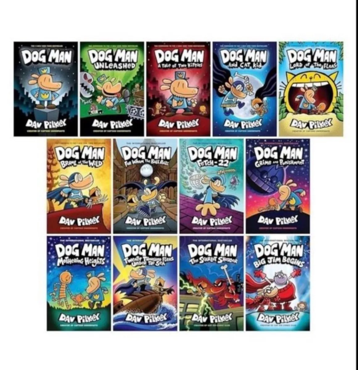 Children's Books - Dog Man - 1-13 - FREE POST